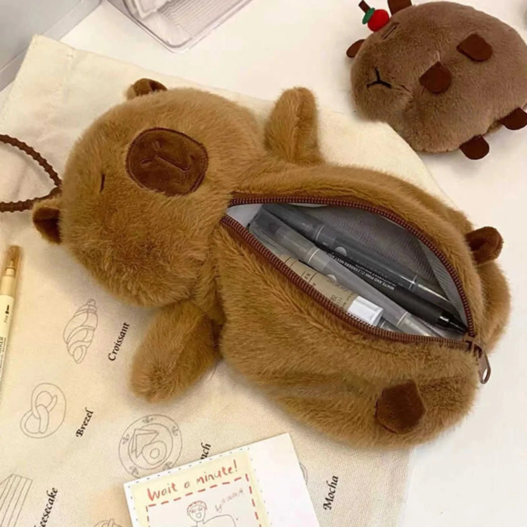 Plush Capybara Pen Bag