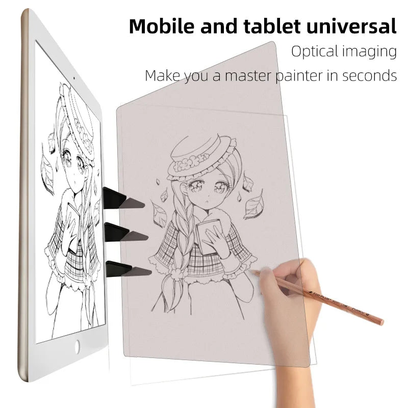 Portable Optical Drawing Copying Board Imitation Tracing With Projection Screen Learning Tool Suitable For Mobile Tablet