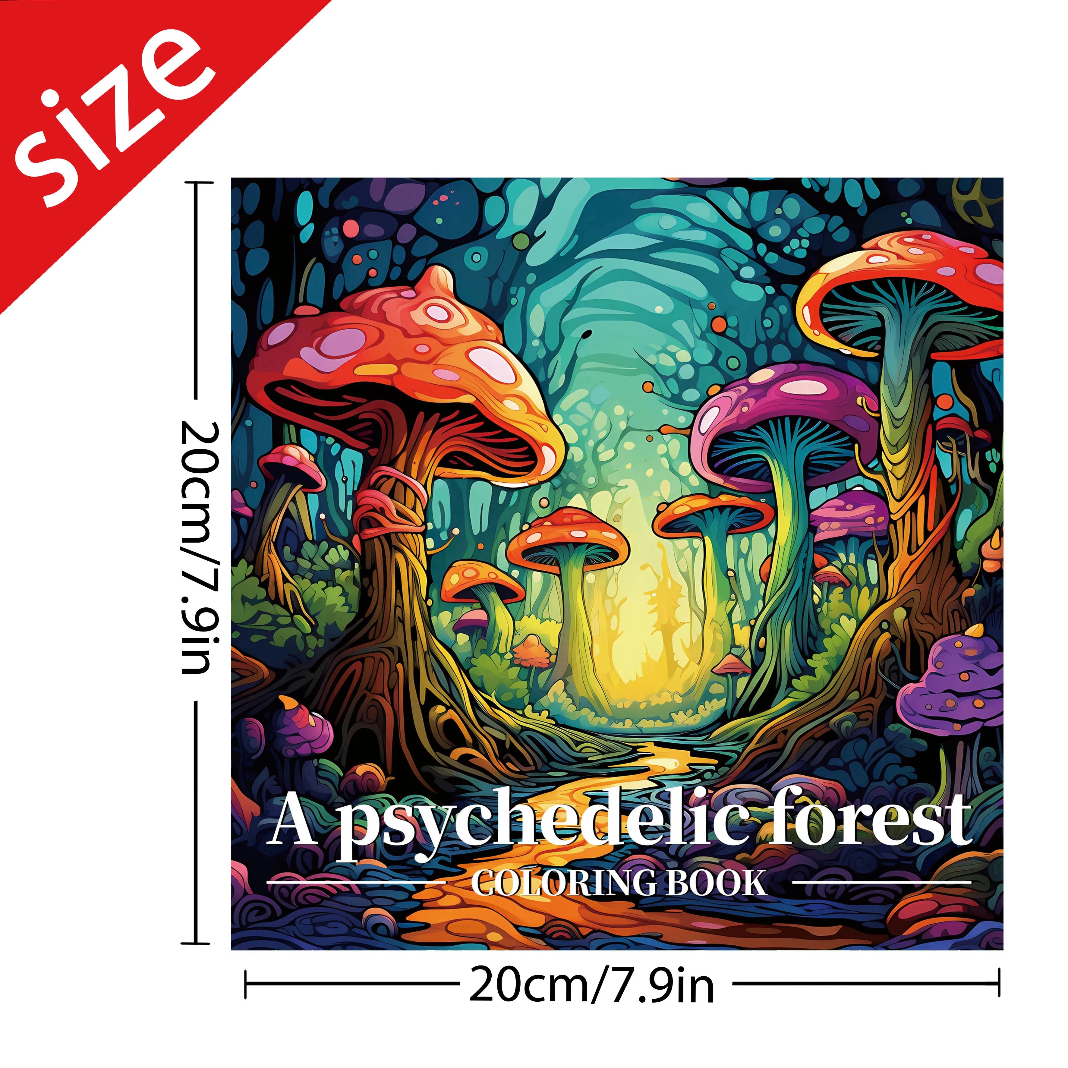 A Psychedelic Forest Patterns Coloring Book for Adults And Teens Cute Drawing Book Perfect Gift for Party and Birthday